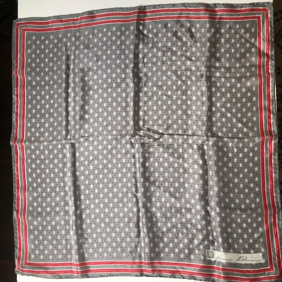 SOLD!!  Anne Klein Silk Square Scarf - Picture 3 of 5